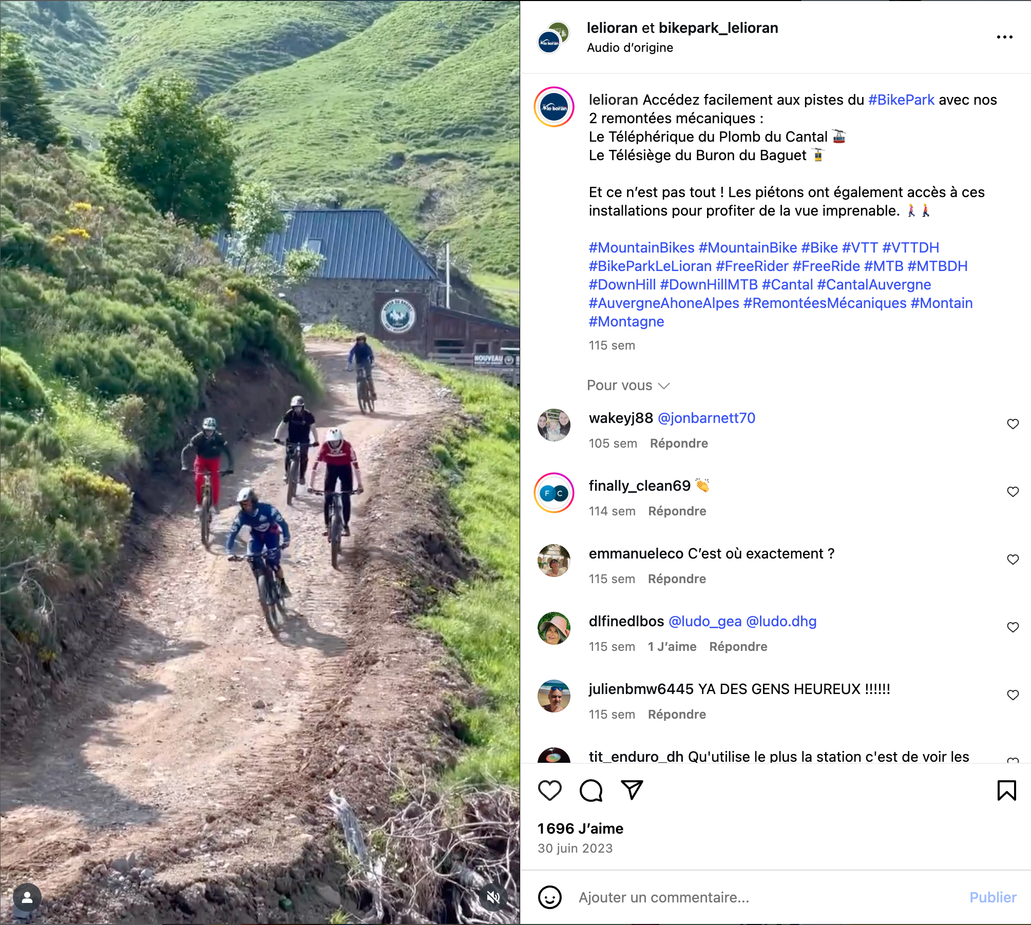 Le Lioran - publication Instagram